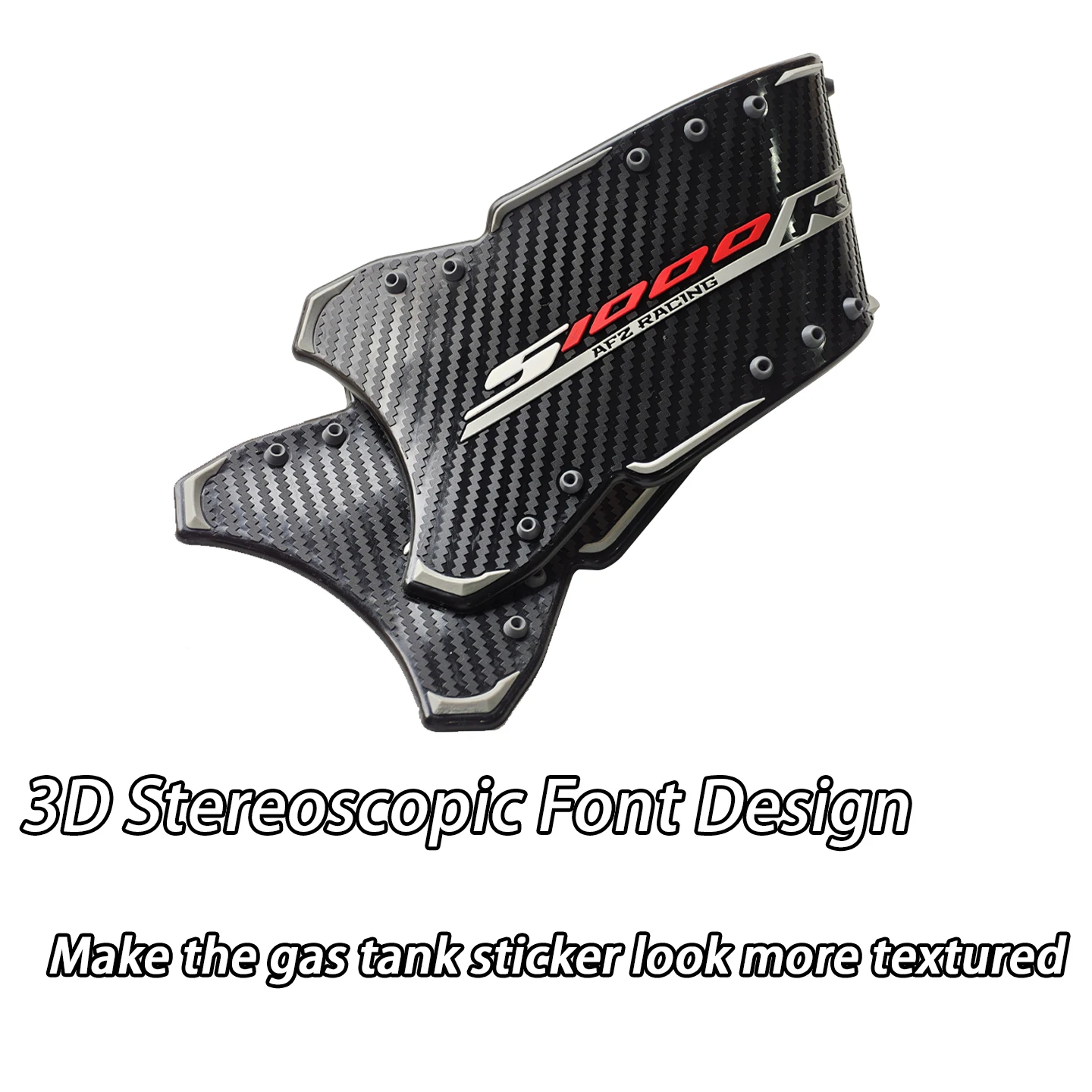 For BMW S1000R S1000RR M1000RR 2020-2026 Motorcycle 3D Tank Pad Rubber Protective Sticker Decorative Fuel Tank Sticker Tank Grip