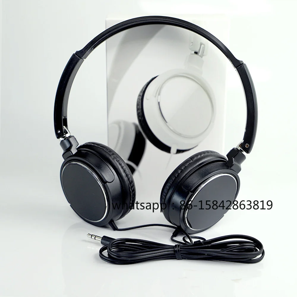 3.5mm Wired Headphones Foldable Adjustable Headphones Bass Stereo Fashion Music Earphones Supplies for MP3 Host All Smartphones