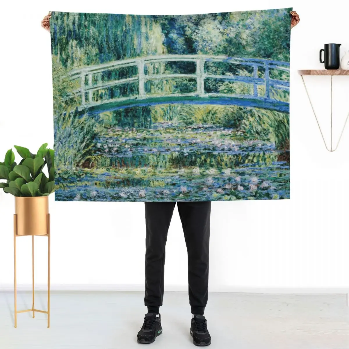 Monet Water Lilies and Japanese Bridge 1899 Throw Blanket Hair manga Designers For Sofa Thin Soft Plush Plaid wednesday Blankets