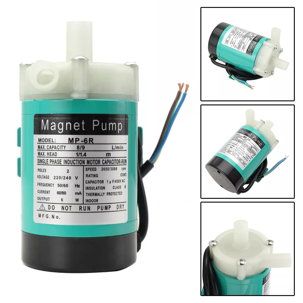 Portable Magnetic Circulation Pump for Aquarium Filtration Outdoor Pond Transfer Swimming Pool Garden Water Flow 6W 220V