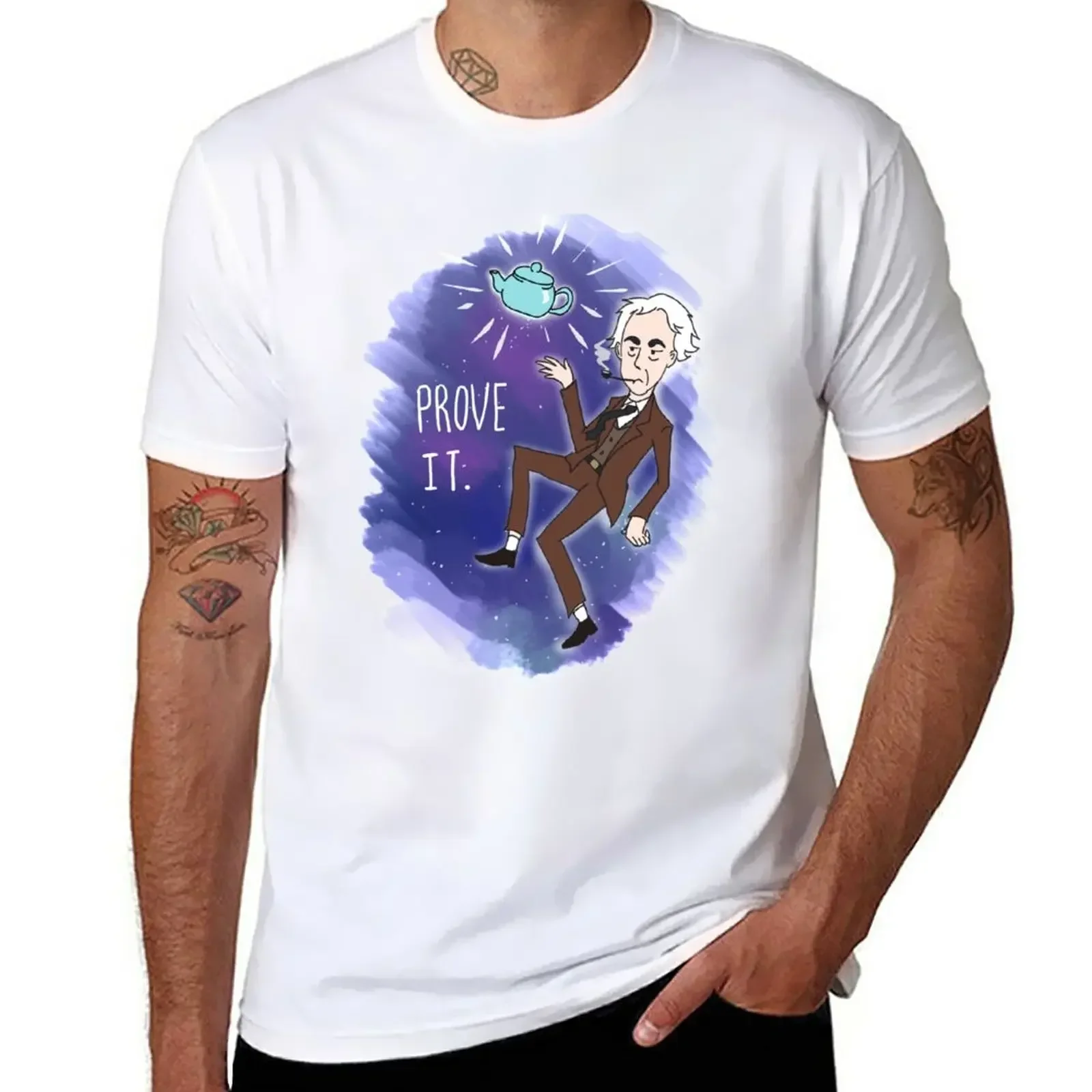 Bertrand Russell's Celestial Teapot T-Shirt customs design your own for a boy mens workout shirts