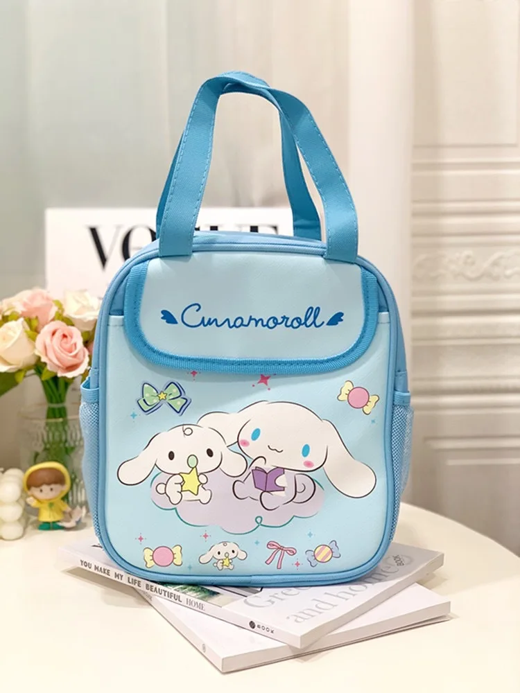 Sanrio Lovely Lunch Bag Anime My Melody Hello Kitty Pochacco Kuromi Travel Thermal Breakfast Box School Child Tote Food Bag Gift