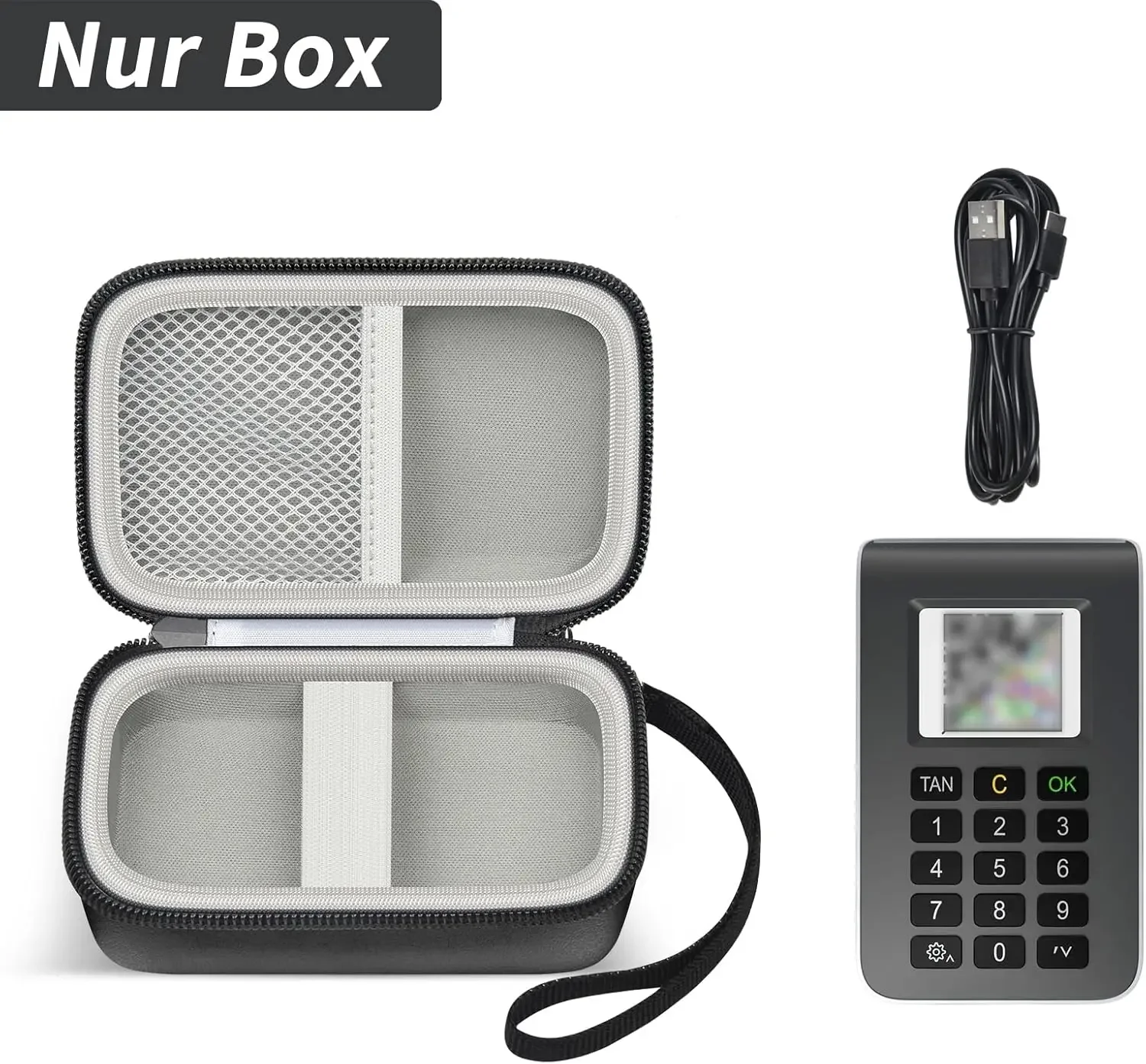 Case for Pure SCT TanJack Photo QR I Chip ChipTAN-Tan Generator, Credit Card Reader Storage for USB Charging Cable (Box Only)