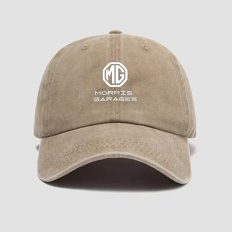 Morris Garages Logo Washed Baseball Cap Fit MG ZS EV HS GT One, Unisex Adjustable Outdoor Sports Leisure Sun Hat Auto Enthusiast