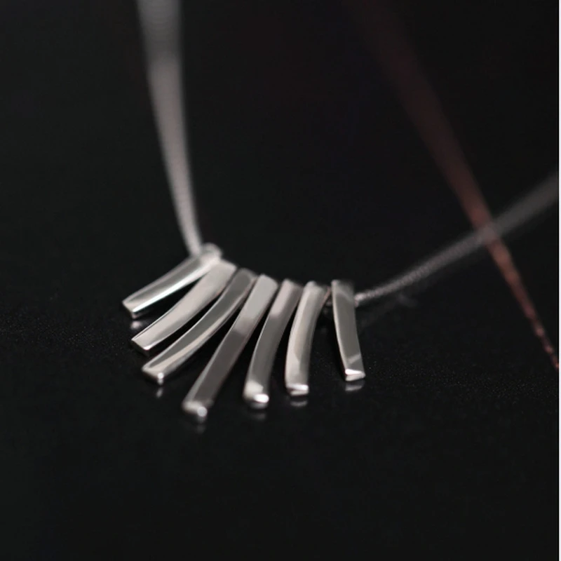 Sole Memory Simple Tassel 925 Sterling Silver Female Necklace For Women Jewelry Party Birthday Gift NE046