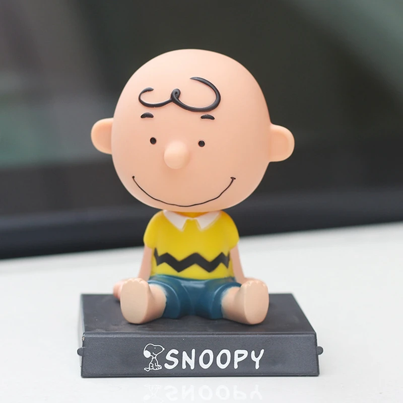 Japan Cartoon Peanuts Snoopy Charlie Nobita Shaking Head Figure Model Toys Car Ornaments Figurine Collection Props