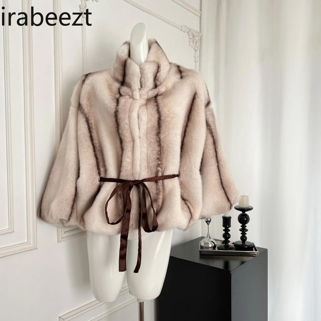 Stehkragen Kurzer Pelzmantel für Damen Sanftes, leichtes und luxuriöses Winter-High-End-New-Style Casacos De Inverno feminino