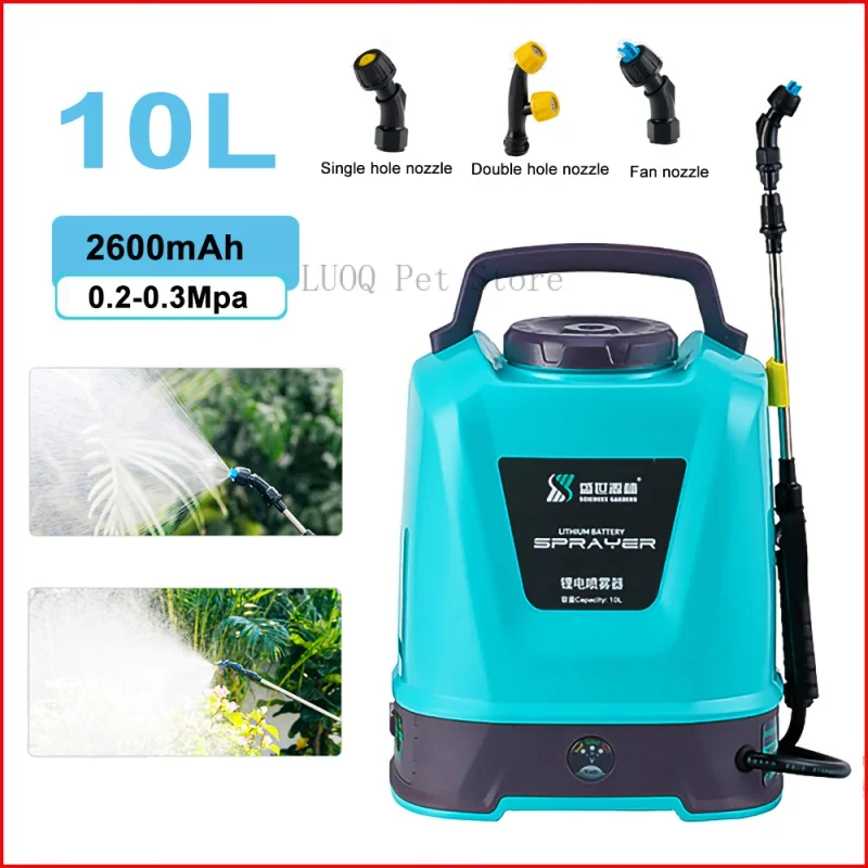 

10L Agricultural Electric Sprayer 2600mAh Lithium Battery Rechargeable High Pressure Atomizing Sprayer Garden Irrigation Sprayer