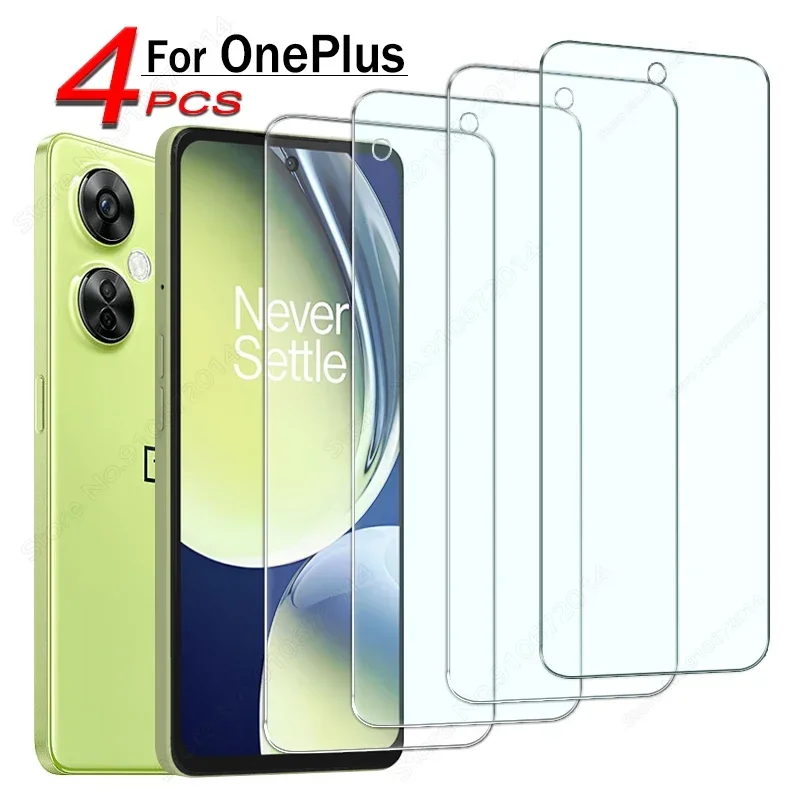 4PCS For OnePlus Nord CE 3 Lite 5G Tempered Glass Screen Protectors For One Plus 9RT 9 8T 10T 10R ACE 3V Pro Nord CE 4 2 2T N30