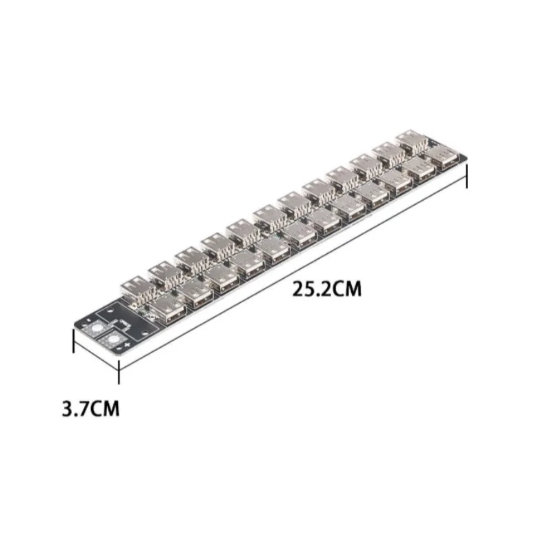 24-port 2A USB Mobile Phone Charger Multi-Port Charging Socket Centralized Power Supply Strip Module for Factory/Workshop/Studio