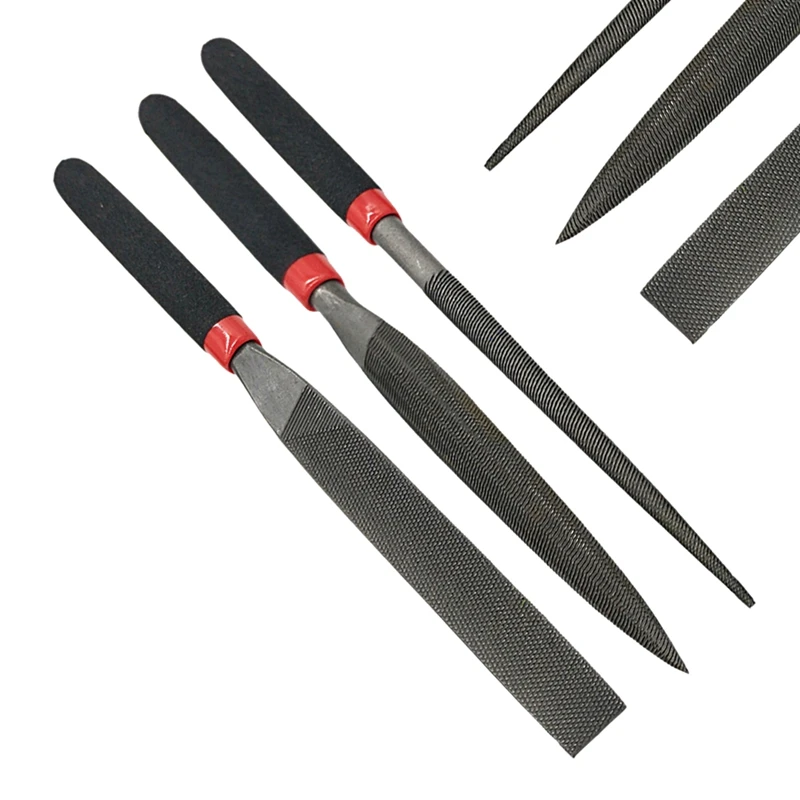 Small Steel Files Needle File Flat File for Stone Glass Metal Carving Craft Needle Filing Woodworking Hand File Tool