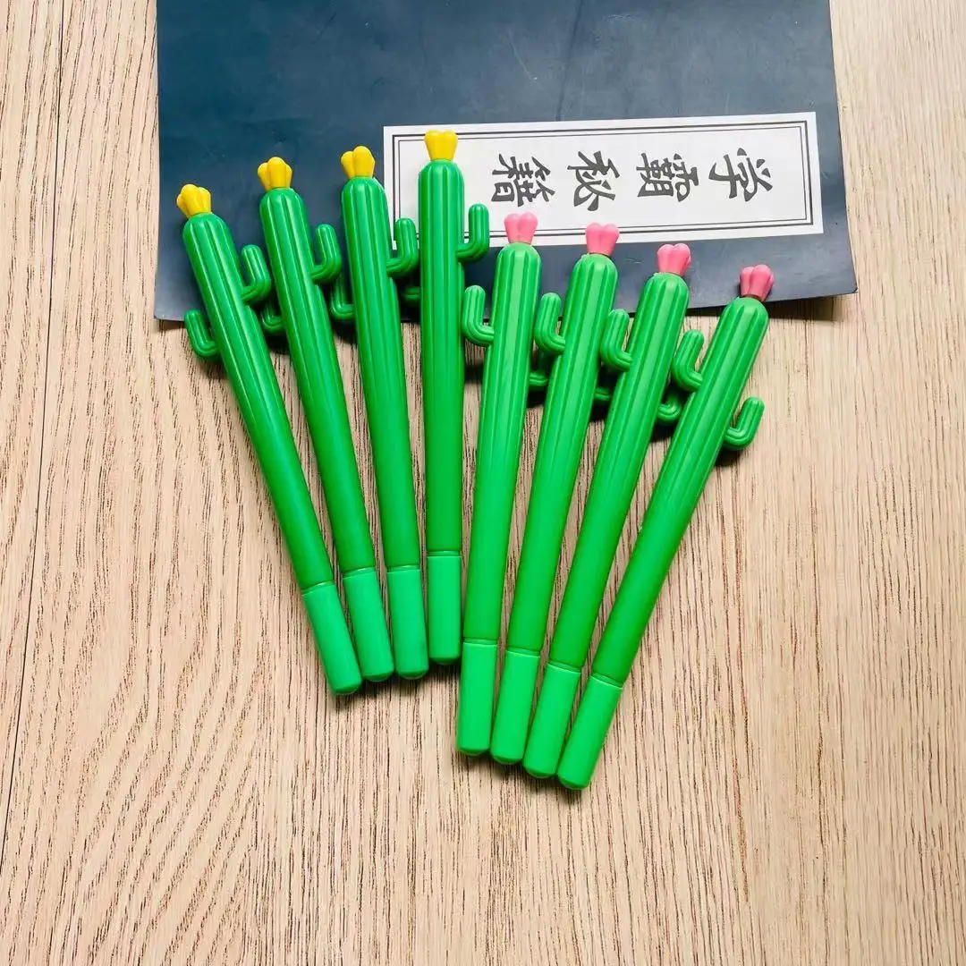 Creative stationery simulation vegetable gel pen frosted cactus gel pen cute student water pen factory wholesale Glass pen