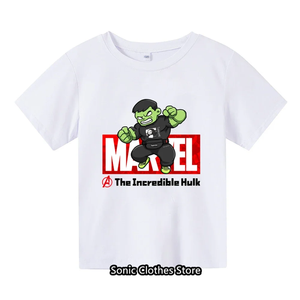 Summer Hulk Children Tshirt Fashion Boys Casual T-shirt Girls Tops Tees Cartoon Kids Clothes Y2k Men Women Clothing