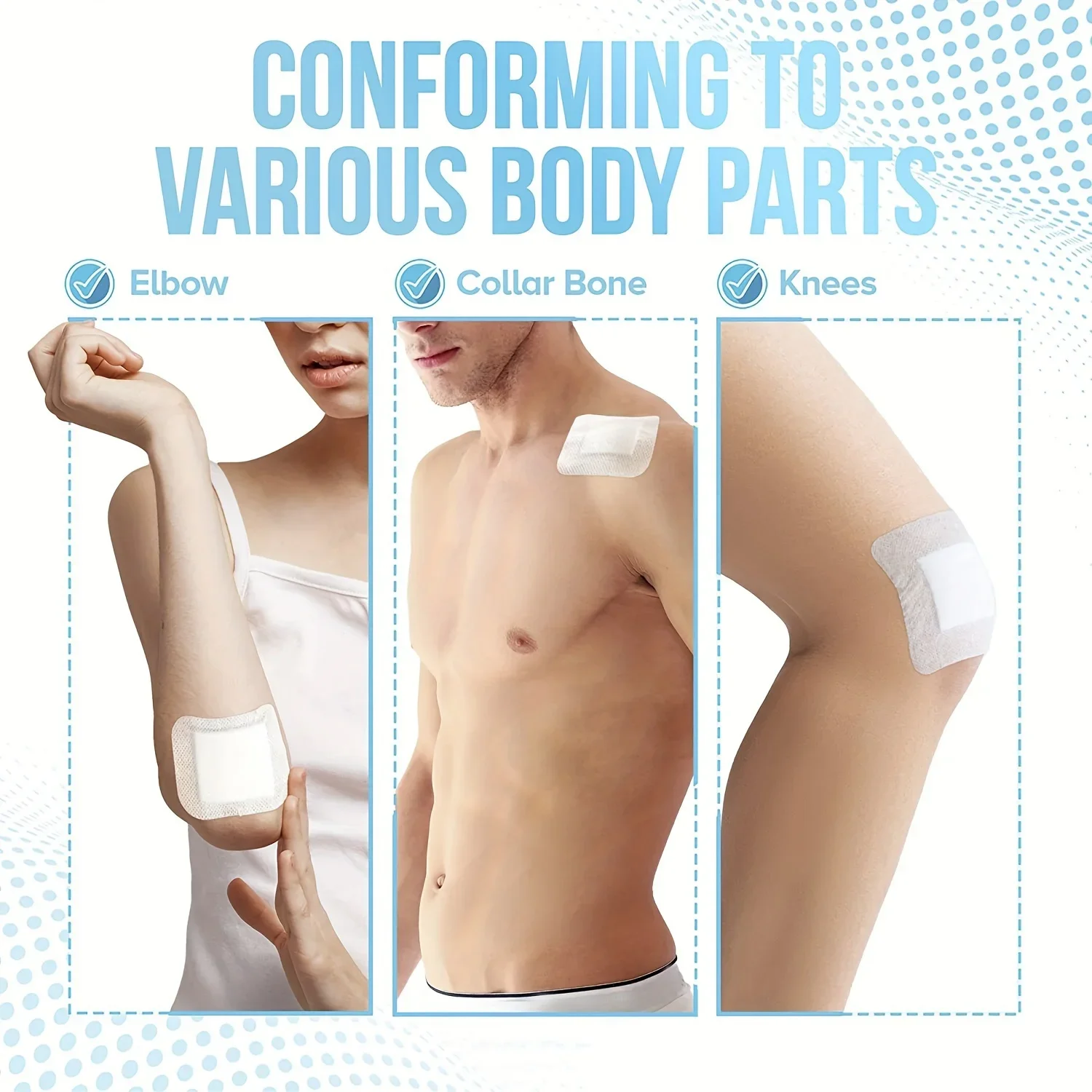 50 قطعة كبيرة الحجم هيبوالرجينيك غير المنسوجة الطبية لاصق تضميد الجروح الفرقة ضمادة إسعافات كبيرة الجرح الإسعافات الأولية الصحة التصحيح