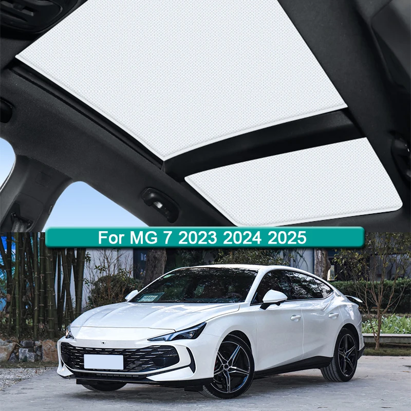 Car Roof Sunshade Fit For MG 7 2023 2024 2025 Electrostatic Adsorption Sunroof Sunshade Skylight Blind Shading Sticker Accessory