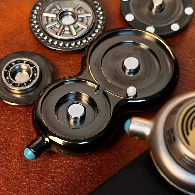 Metal slider fidget catraca roda moeda háptica cartão de impulso magnético fidget rolo spinner edc alívio do estresse brinquedo sensorial ansiedade