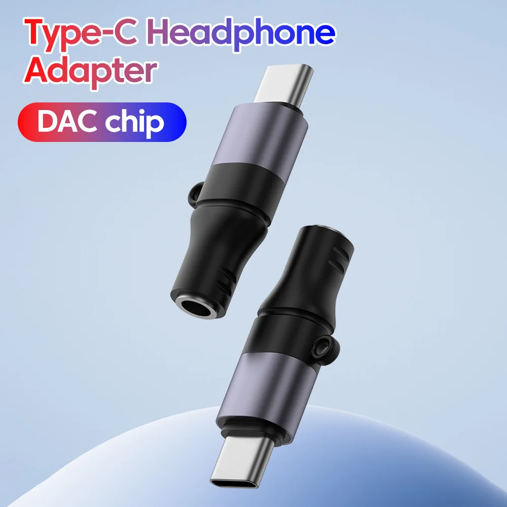 Mini Type C Headphone AUX Audio Adapter DAC Digital Type C Male To 3.5MM Jack Female Converter for iphone 15 16 17 18 Samsung