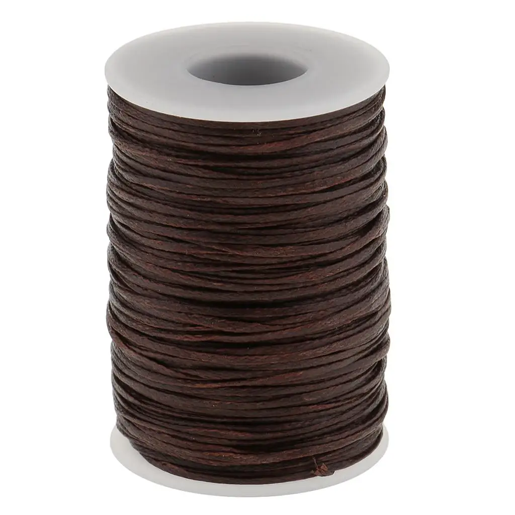 Flat Waxed Thread String 76 Yards Strong Linen Sewing Thread for DIY Leather Hand Stitching Handbag Wallet Crafts