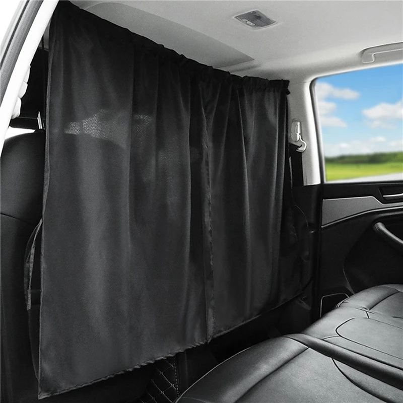 2Pcs Taxi Car Isolation Curtain Partition Protection Curtain Commercial Vehicle Air conditioning Sun Shade Privacy Curtain