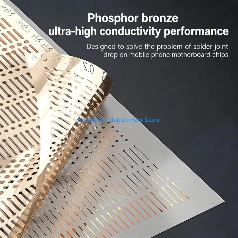 E1PD Quality Phosphor Bronze Solder Repairing Patches Sheet For Double Layer Board And Electronic Component Restoration