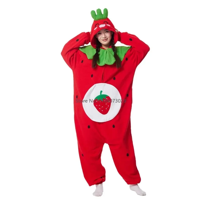 Onesieshow Fruit Kigurumi Pyjamas Halloween Onesie Adult  Cartoon Pumpkin Avocado Pajama Cosplay Party Women Men Homewear view 5