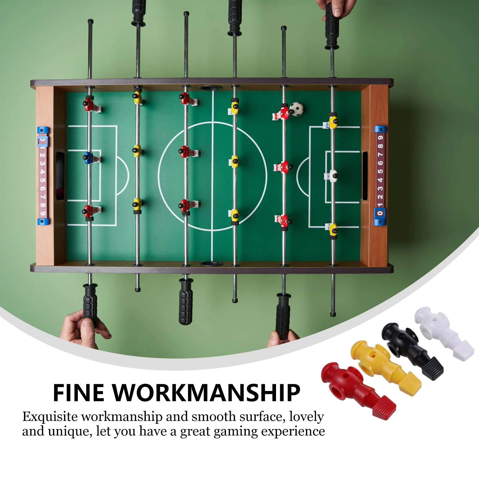 

4 Pcs Foosball Player Table Game Accessory Part Equipment Replacement Environmental Resin Soccer