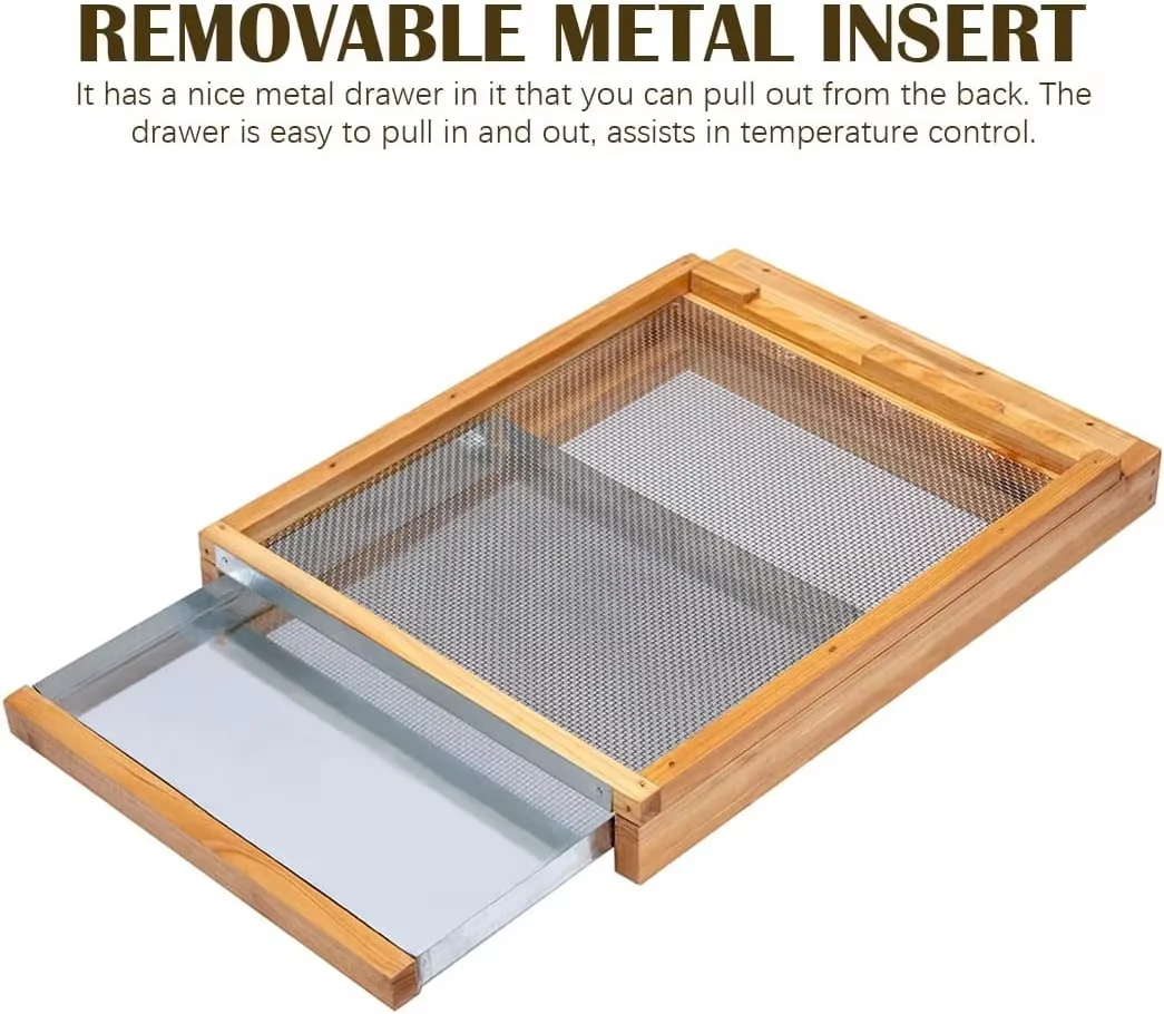 Solid wood wax plastic metal base beekeeping Lang's multifunctional middle honeybee Italian honeybee pull-out hive bottom plate