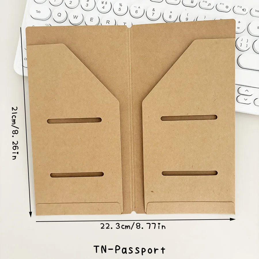Sharkbang TN/Passport Kraft Index Paper Storage Bag, Ticket/Files/Cards Organizer Book, Traveler's Notebook Accessories view 4