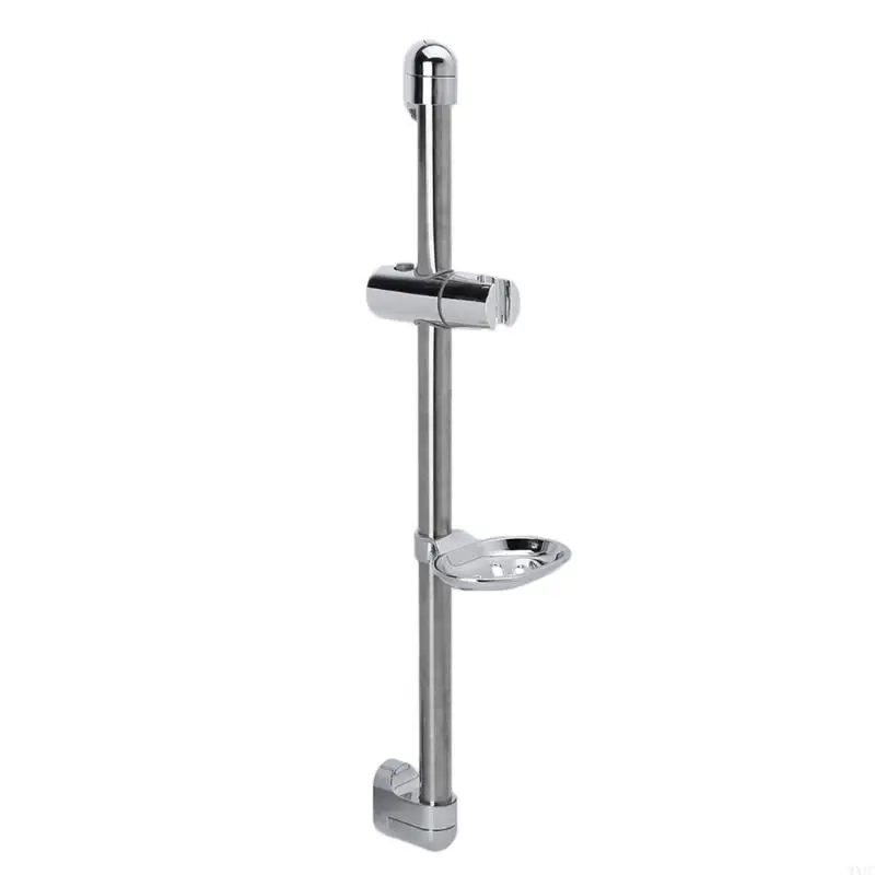 WXTC Stainless Steel Shower Lift Rod Shower Holder Soap Dish Height Adjustable