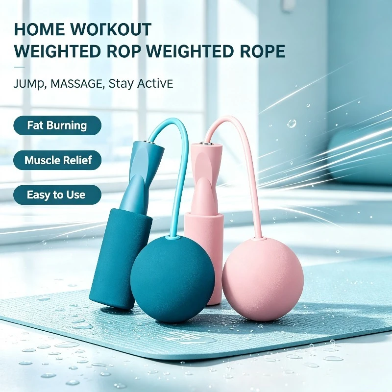 1pc Heavy Cordless Skipping Rope, Fitness Jump Rope with Big Ball, Suitable for Household Indoor Sports, Fat Burning