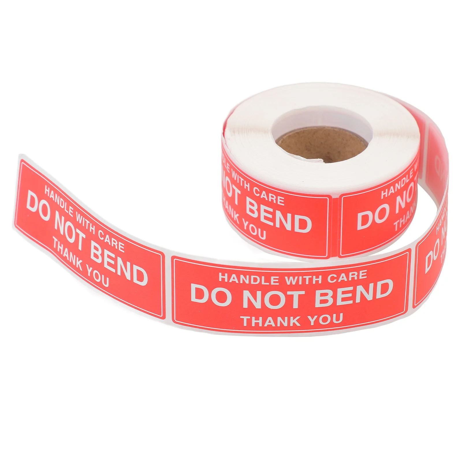 1 rollo de pegatinas de advertencia que no doblan, etiquetas de envío, papel adhesivo de embalaje para cajas, bolsas, superficies metálicas de vidrio, movimiento frágil