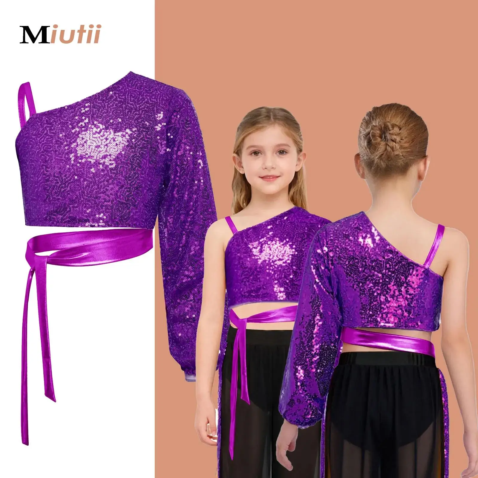 criancas-meninas-lantejoulas-uma-manga-longa-auto-gravata-danca-do-ventre-colheita-topo-jazz-hip-hop-lyrical-dancewear-danca-topo-para-desempenho