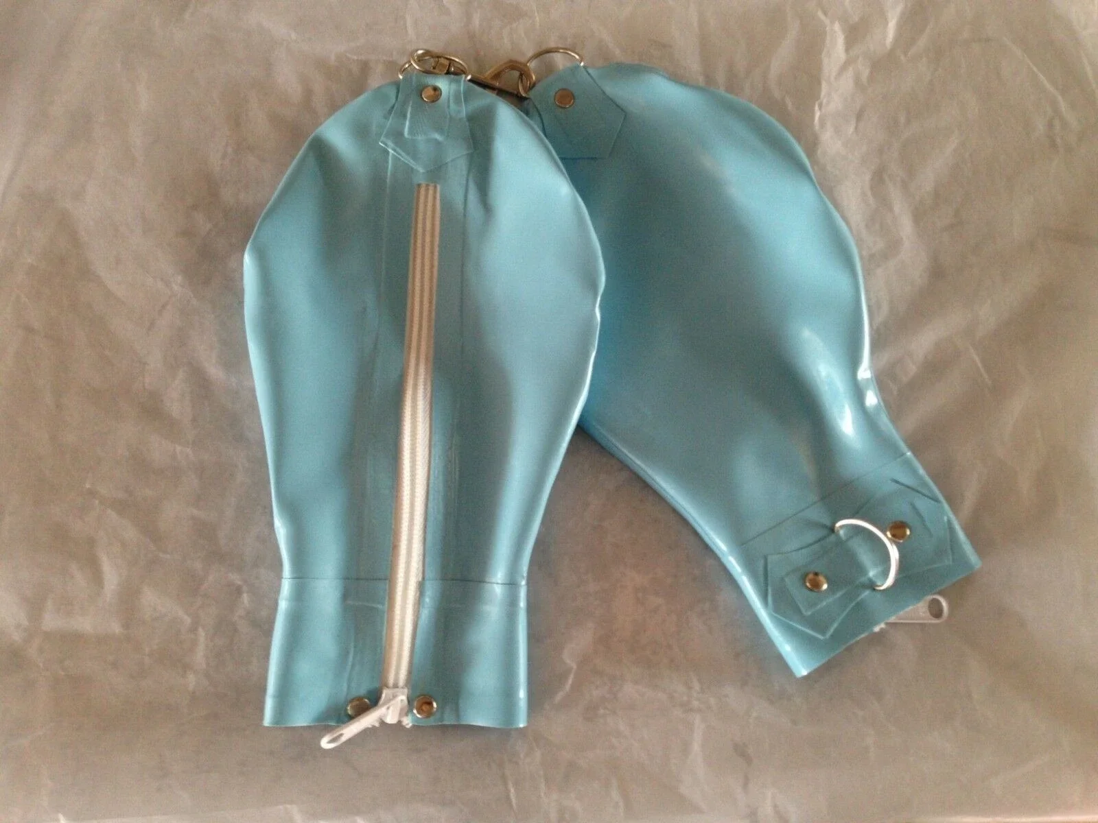 

Костюм партии 100% латексные перчатки резиновые Gummi высокого качества цвет синий короткий размер S-XXLcosplay