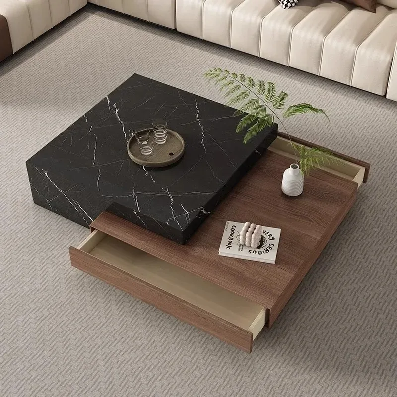 Large Size Luxury Coffee T Able Modern Simple Exquisite Glamour Drawers Coffee Tables Beauty Chinese Couchtisch Home Furniture