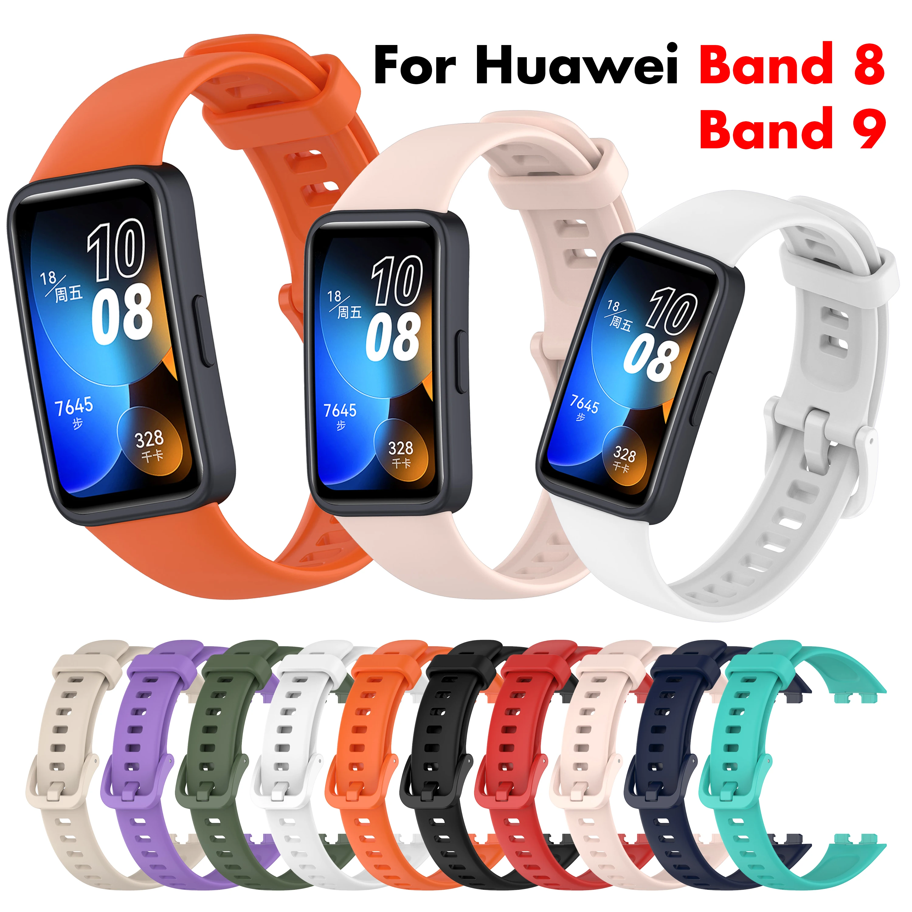 

Strap for Huawei Band 8 9 Sport Bracelet Silicone Wrist Strap For Huawei Band 8 9 Bracelet Band8 Band9 Smart Accessories