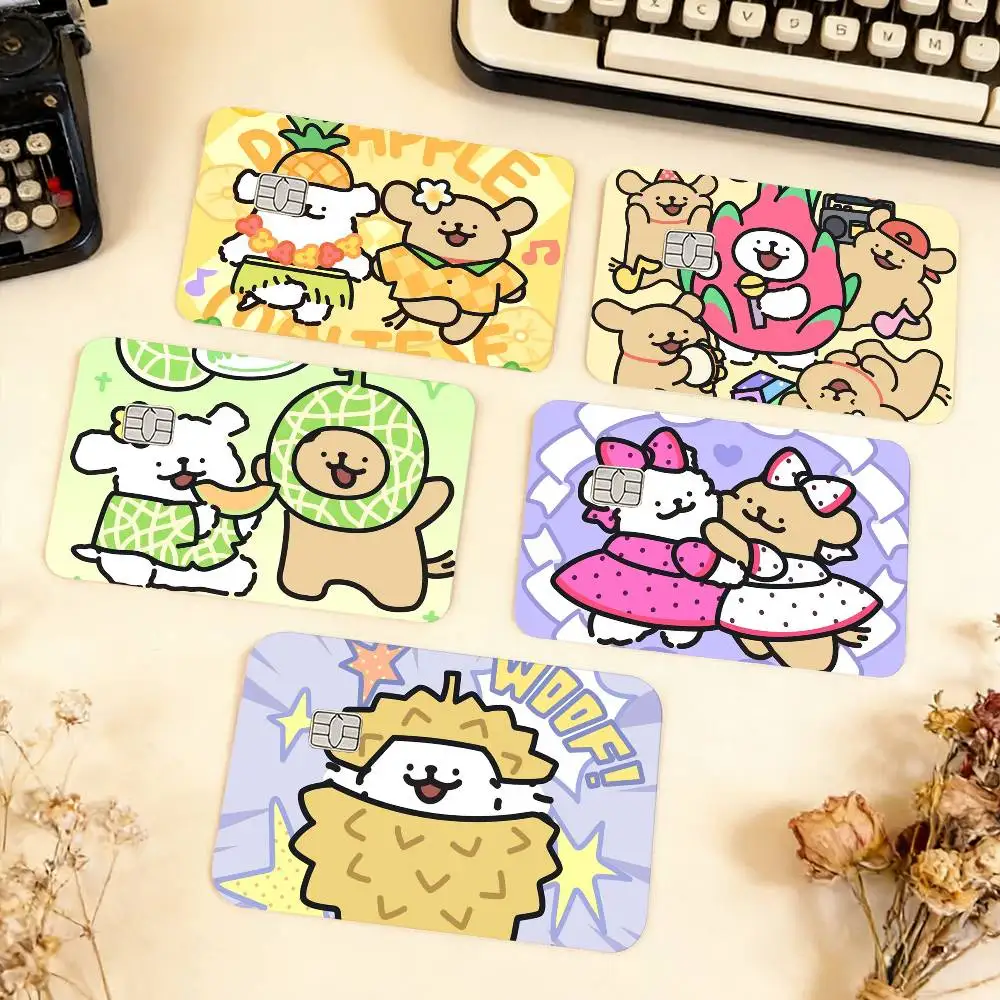 

Cute Dog Illustrator Matsui Waterproof Film Skin Cover Credit Card Stickers Debit Front Bank Bus Pass