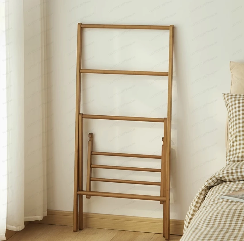Bedside Bedroom Coat Rack & Floor Hanger | Foldable Multi-Function Stand for Clothes & Towels in Bedroom/Bathroom