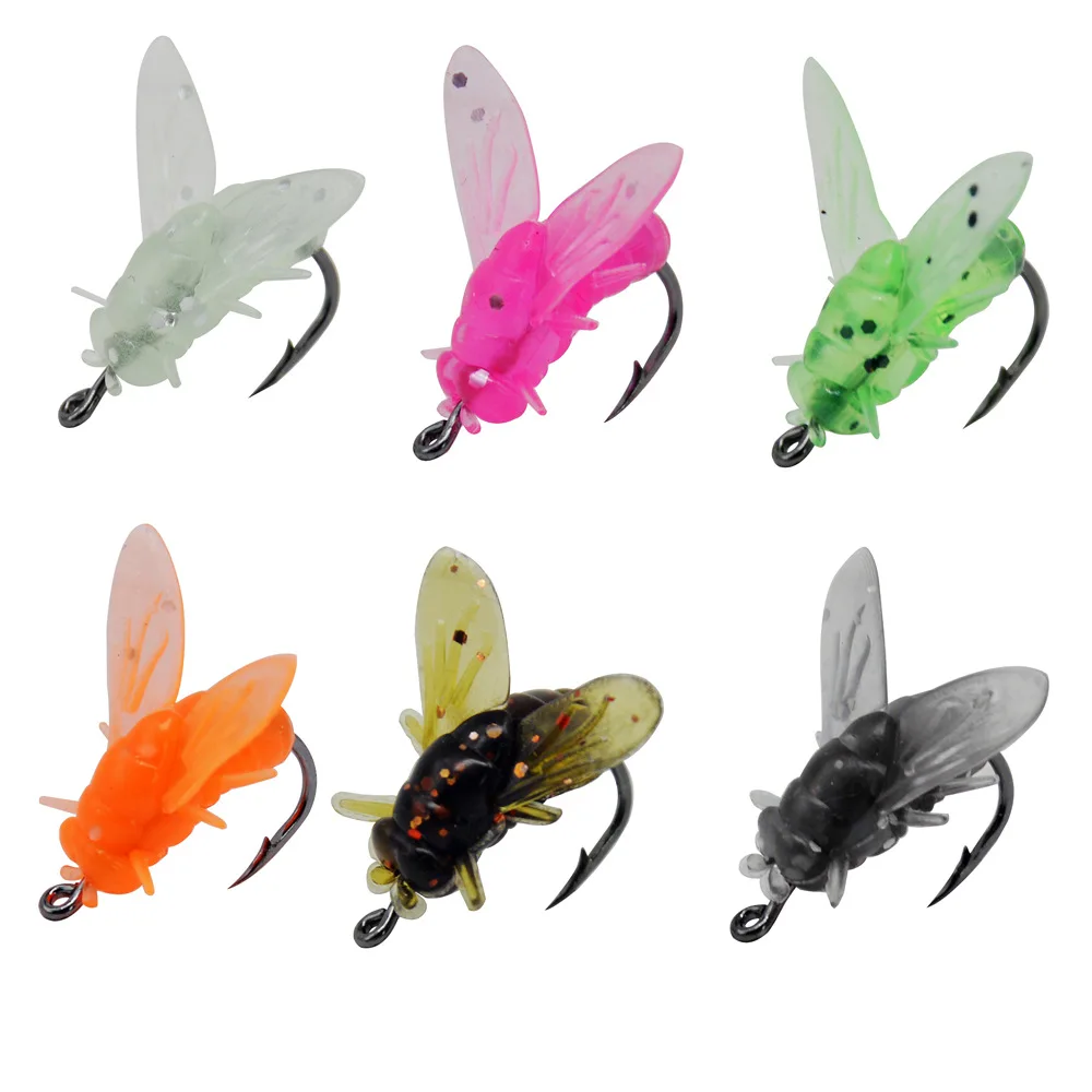 

Bionic Fly Lure with Single Hook Soft Bait Fly Hook Soft Bait Mosquito Freshwater Lure Fishing Hooks & Tackle Wholesale