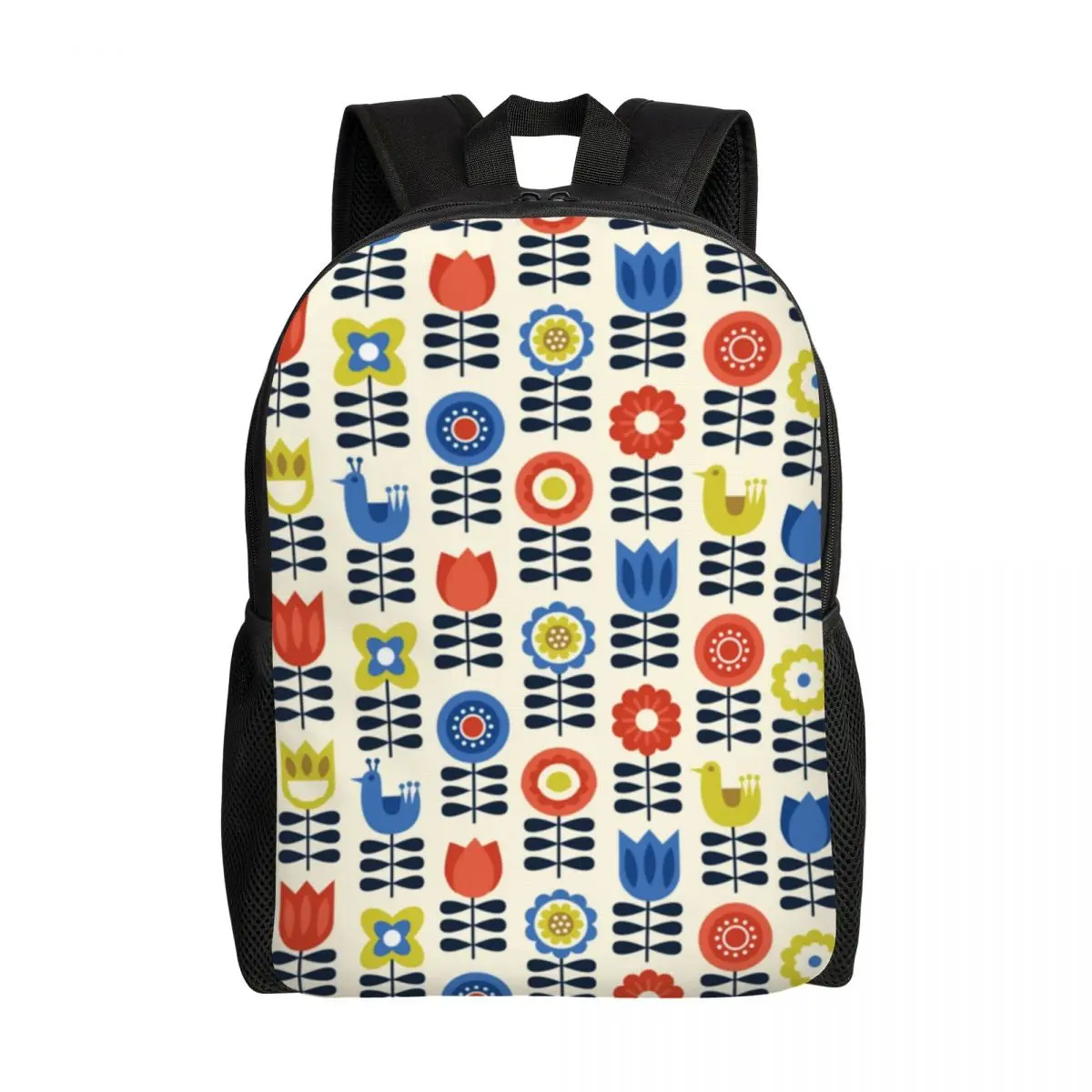 

Flowers Orla Kiely Vintage Backpacks for Men Women Waterproof School College Abstract Scandinavian Bag Print Bookbag