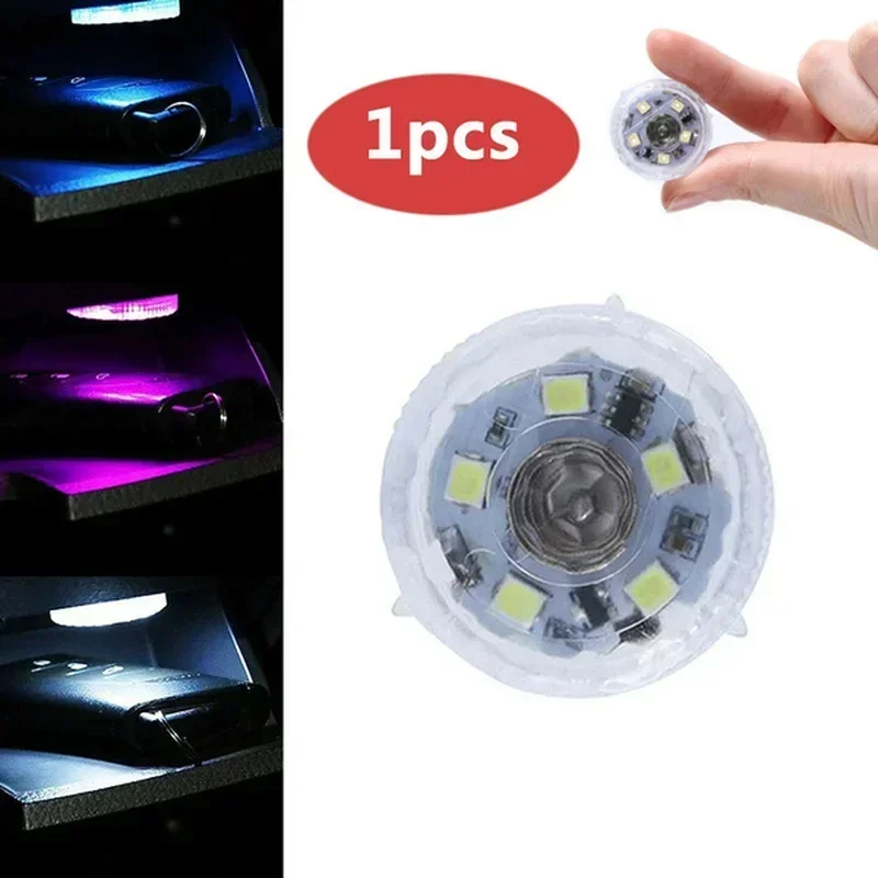 1PCS One-button Car Led Touch-sensor Light Portable Self-adhesive Home Mini Car Night Reading Lamp Interior Ambient Lamp
