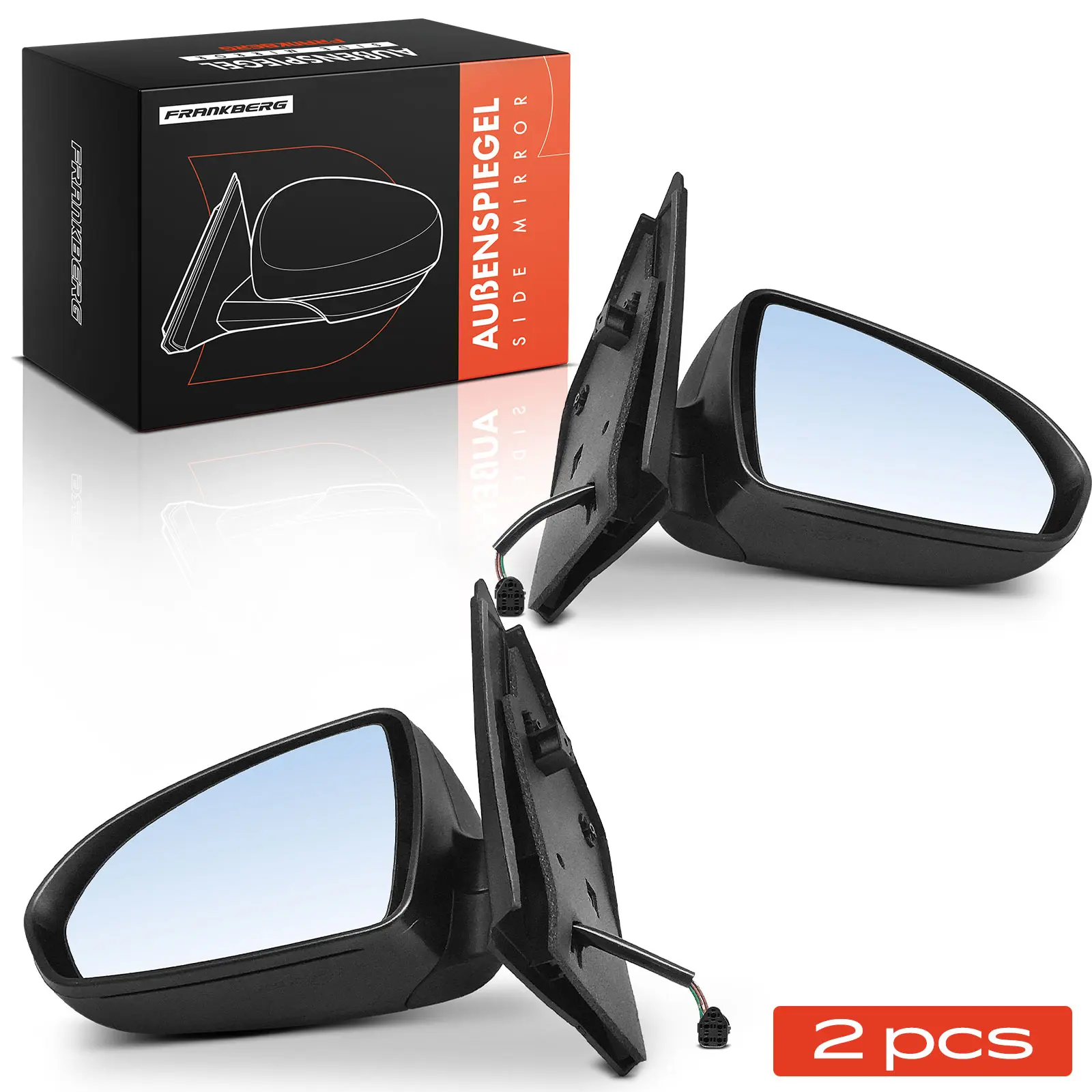 Frankberg 2x Außenspiegel Links Rechts für Smart Fortwo Cabrio 451 51000050023 51000050013 A4518100316C22A 4518100416C22A