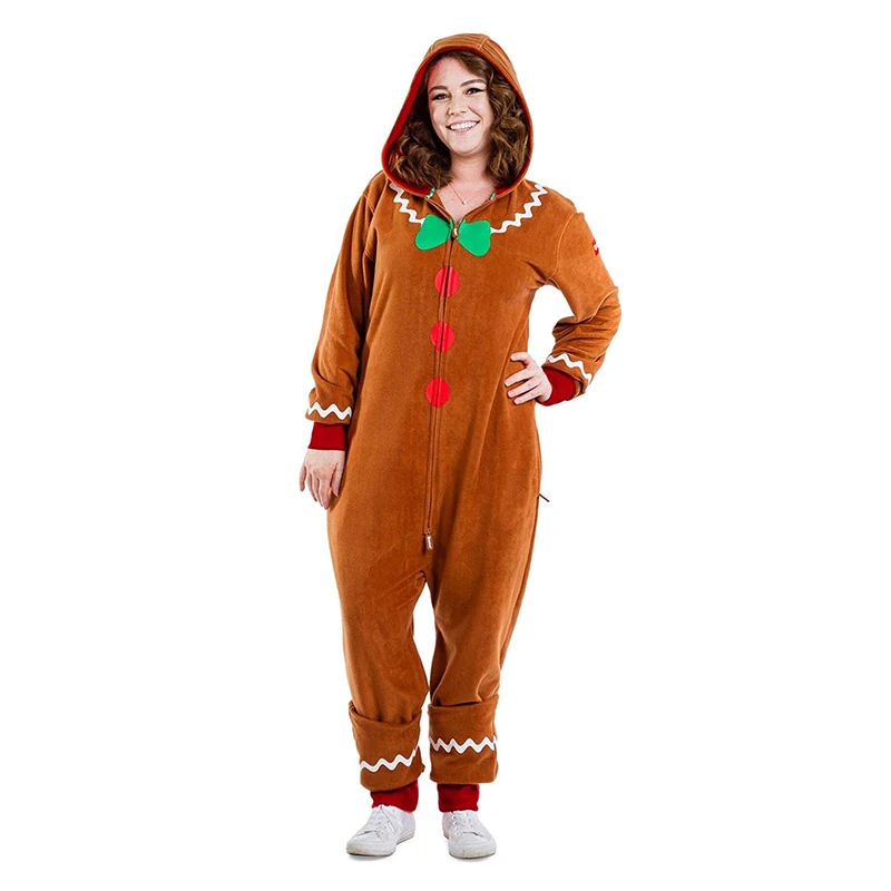 Costume de Noël Père Noël à manches longues en velours pour hommes et femmes, combinaison à capuche avec fermeture éclair, fête, cosplay en plis, festif