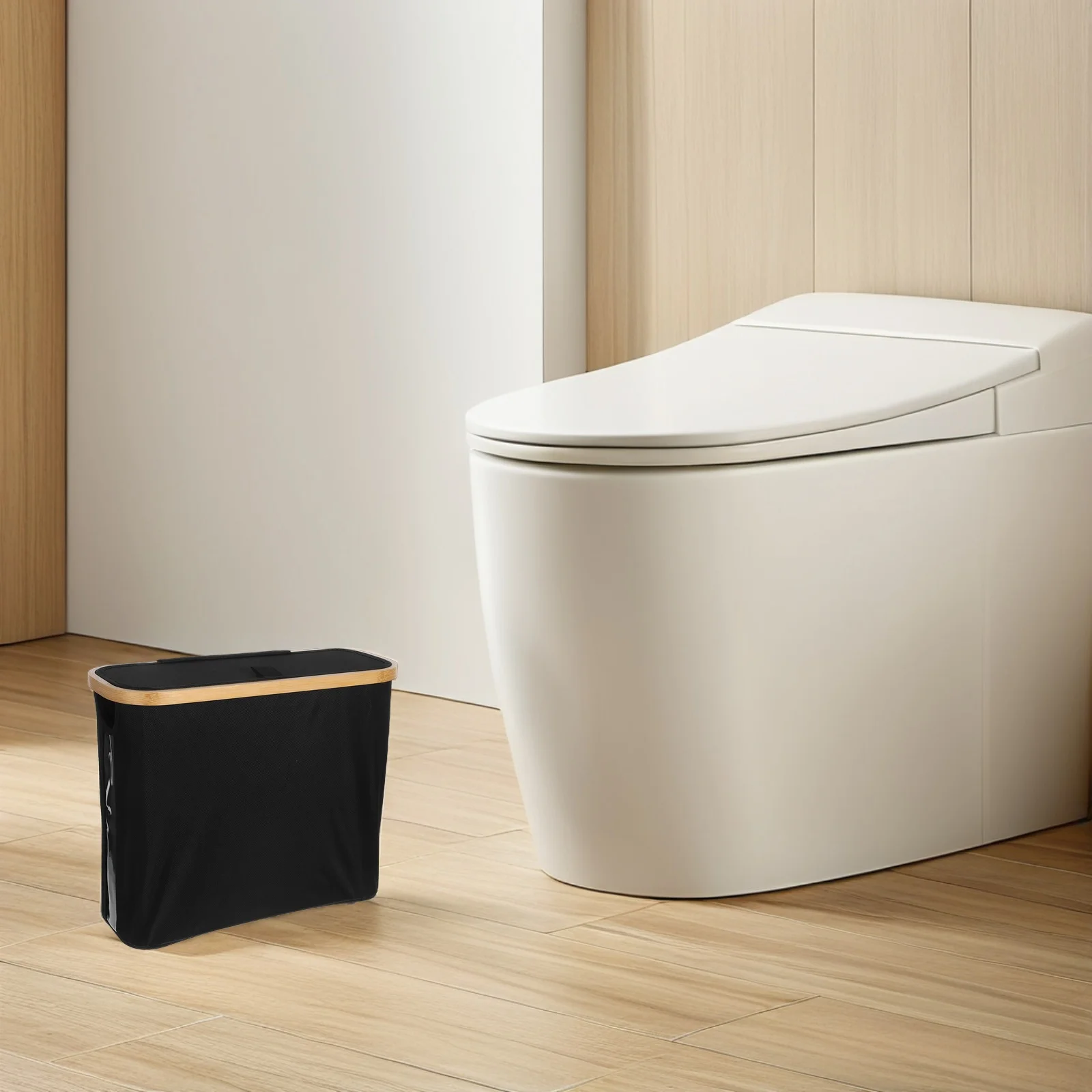 

Foldable Waterproof Toilet Paper Storage Basket with Lid Bathroom Tissue Holder for Kitchen Living Room Toilet Paper Organizer