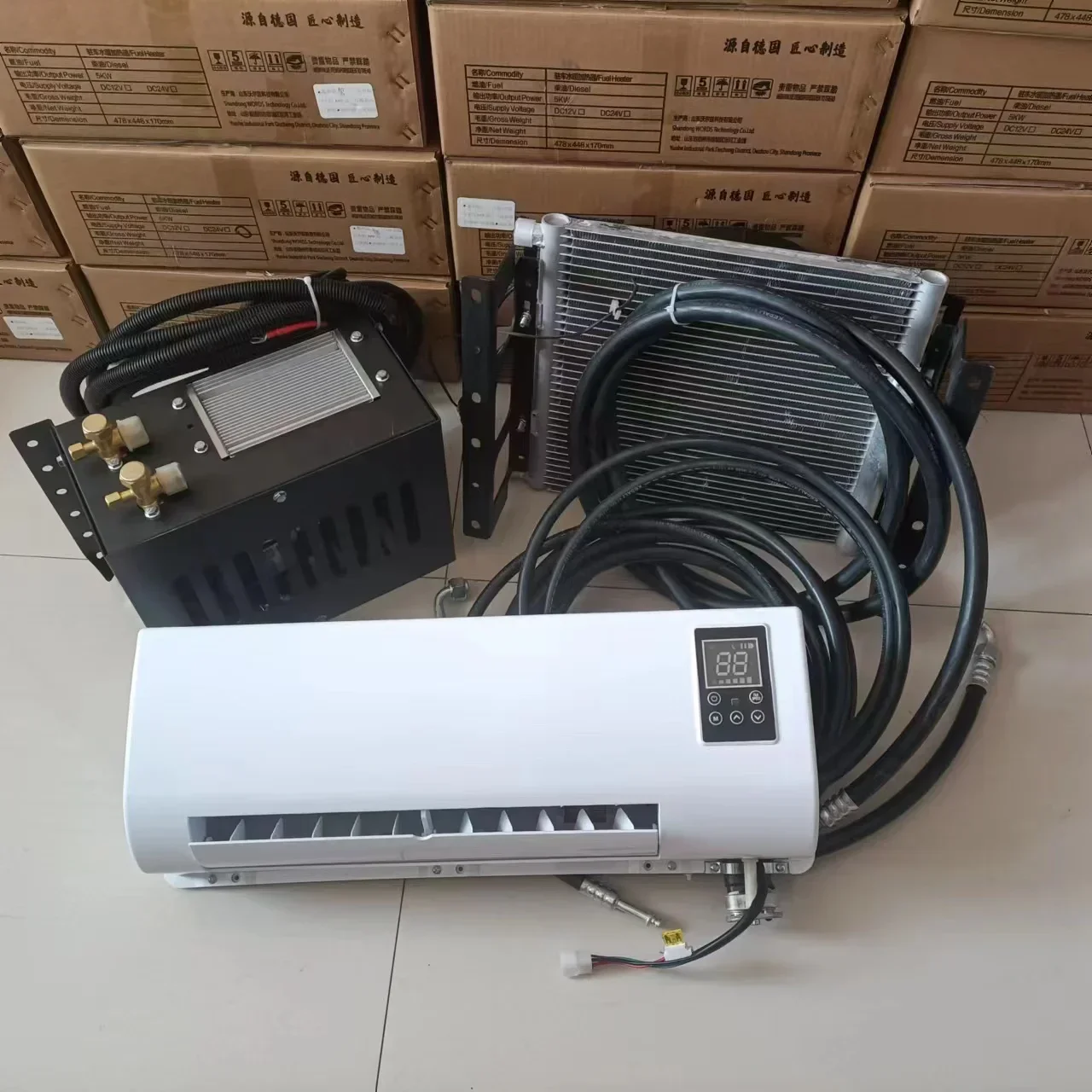 2025Newest Design 12V 24V Accessories Host Electric Car Conditioning Electric Parking Cooler Van Car Air Conditioner