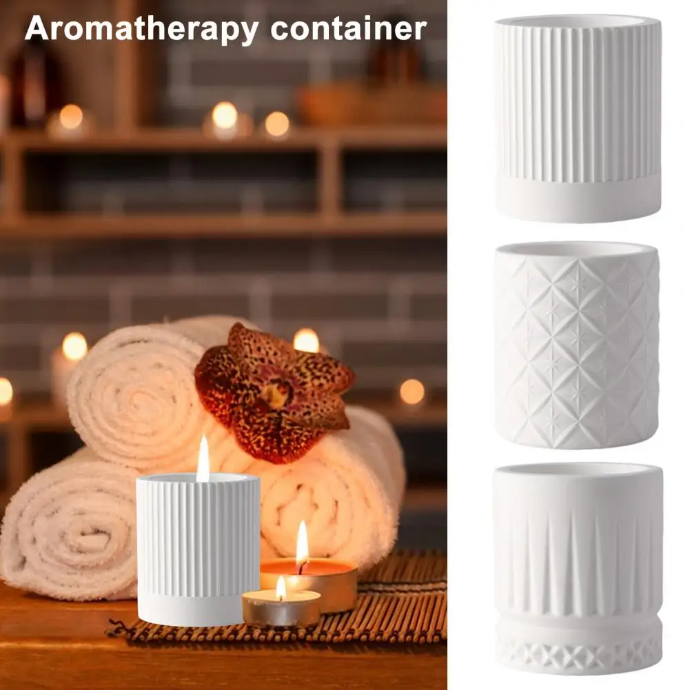 Candle Holder for Aromatherapy White Ceramic Candle Jar 200ml Aromatherapy Container White Candle Holder Corrosion for Home