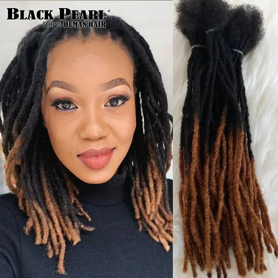 Human Hair Dreadlocks Loc Extensions Kinky Straight 100% Human Hair Dreadlocks Extensions Handmade Colorful Human Hair On Sale