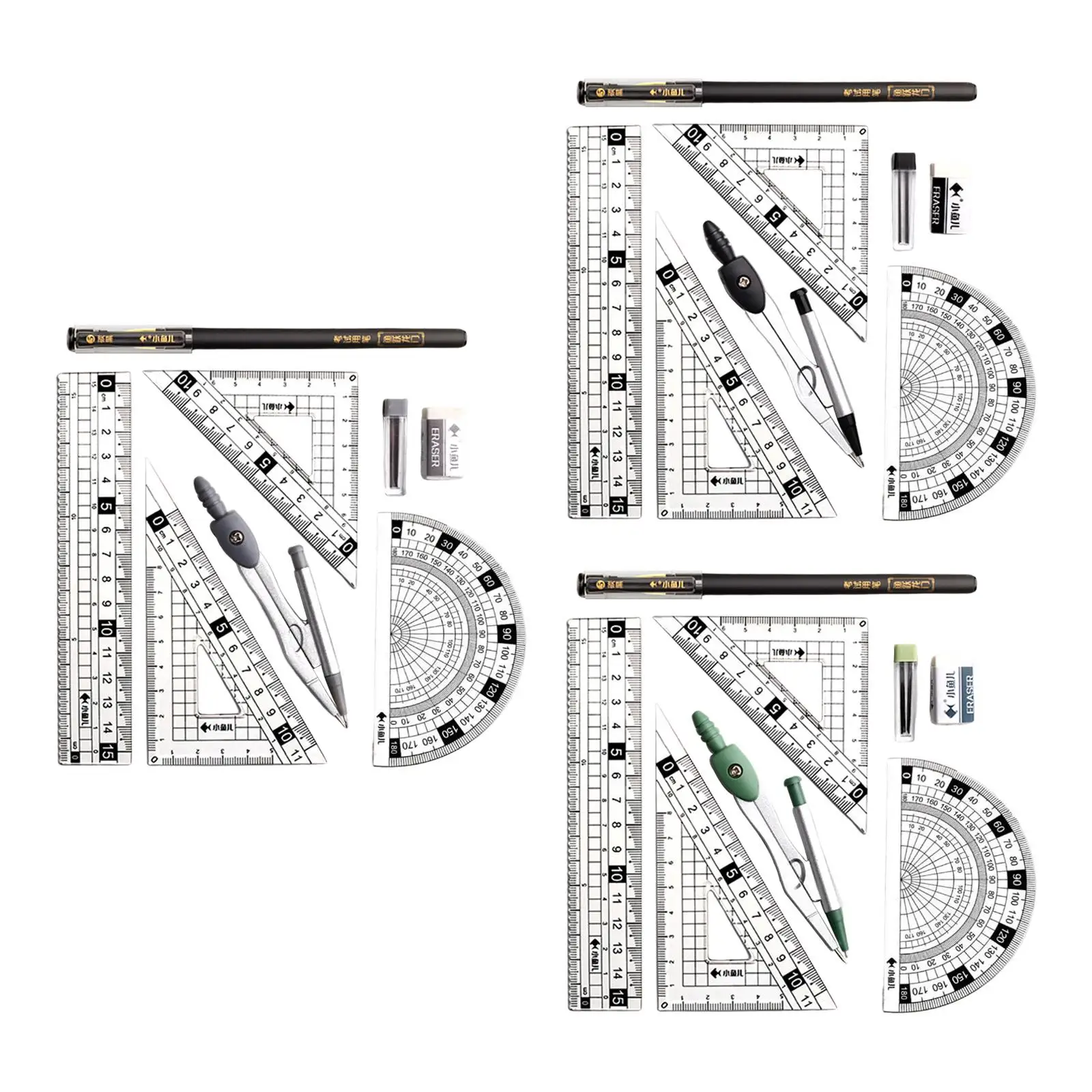 Professional Geometry Math Ruler Protractor Triangle Ruler for Math Drafting