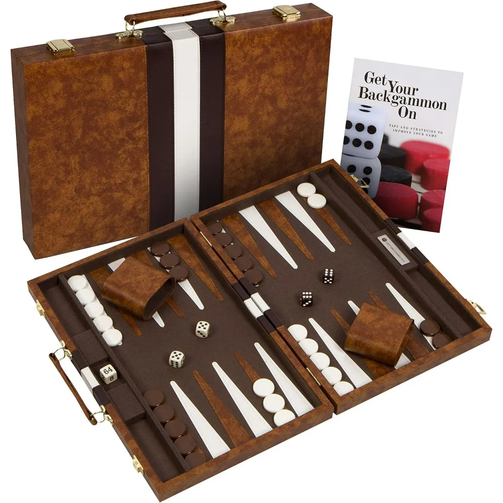 Set Backgammon Top-casing Game papan klasik-strategi terbaik & panduan ujung-tersedia dalam ukuran kecil, sedang, besar