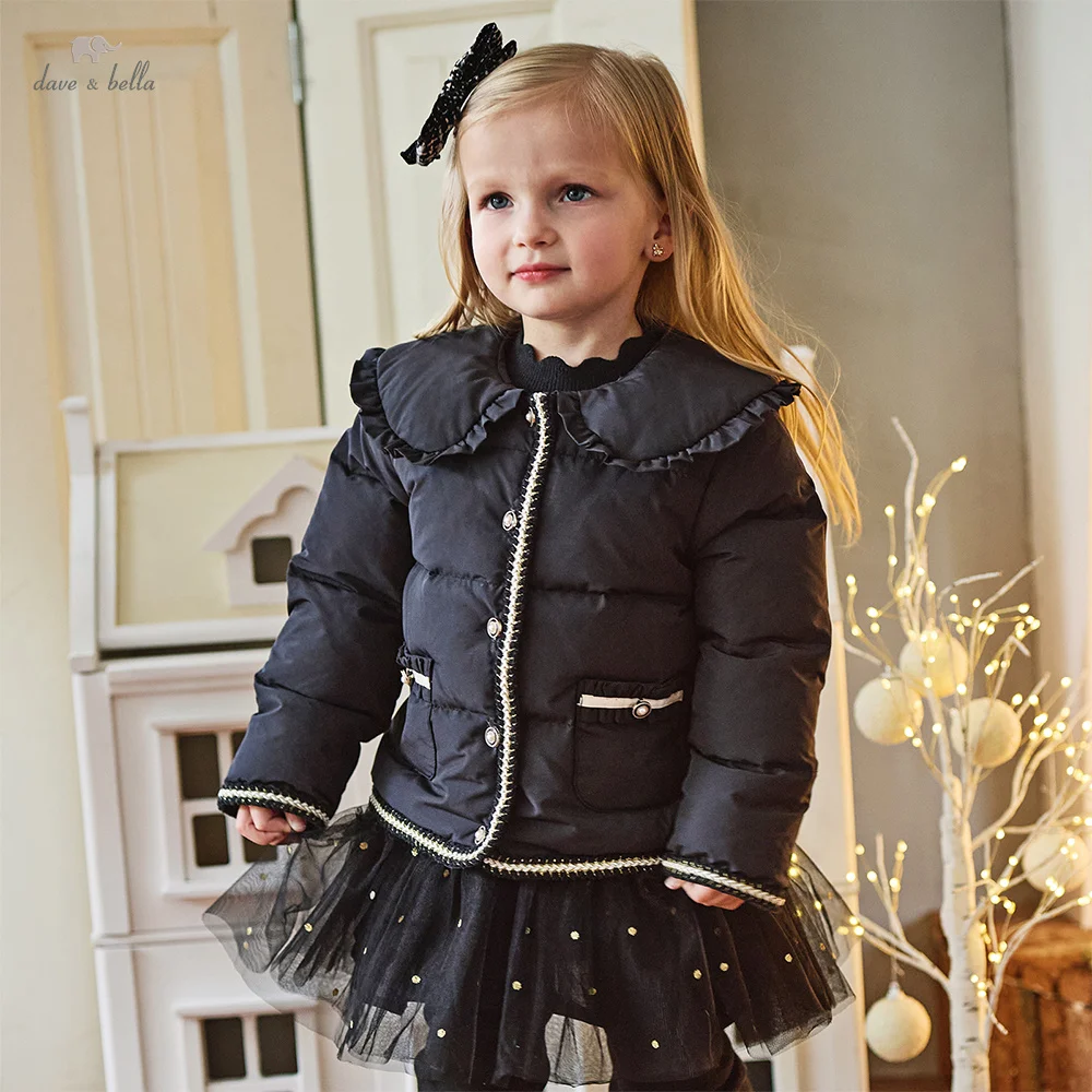 Dave Bella Children Girls Baby Down Jacket Outerwear Autumn Winter Casual Gentle White Duck Down Parka Outdoor Warm DB4253752