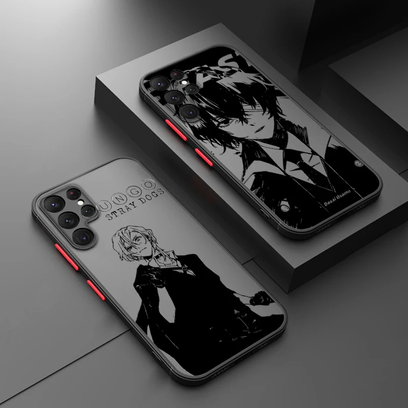 Bungo Stray Dogs Dazai Osamu Samsung A72 A54 A53 A52S A34 A32 A33 A24 A23 A22S A02 Lite Frosted Translucent Phone Case